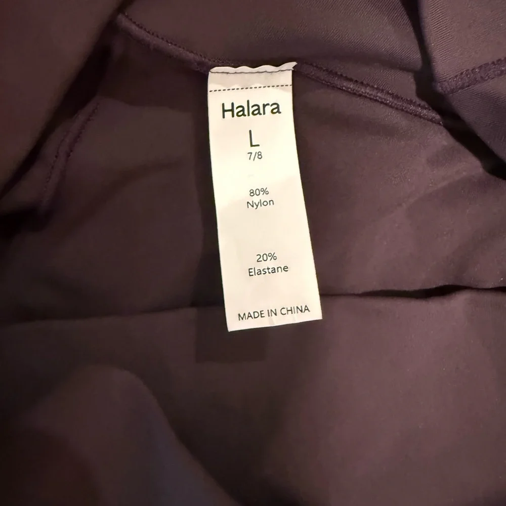 Halara High-Rise 7/8 Leggings | Plum Burgundy | Size L - Picture 2 of 4